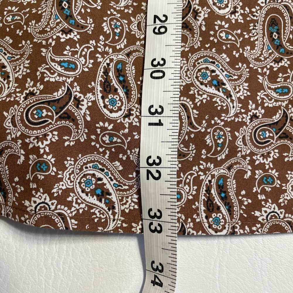 Cinch Shirt Men's Large Brown 100% Cotton Paisley Long Sleeve Button Up Western - Picture 10 of 13